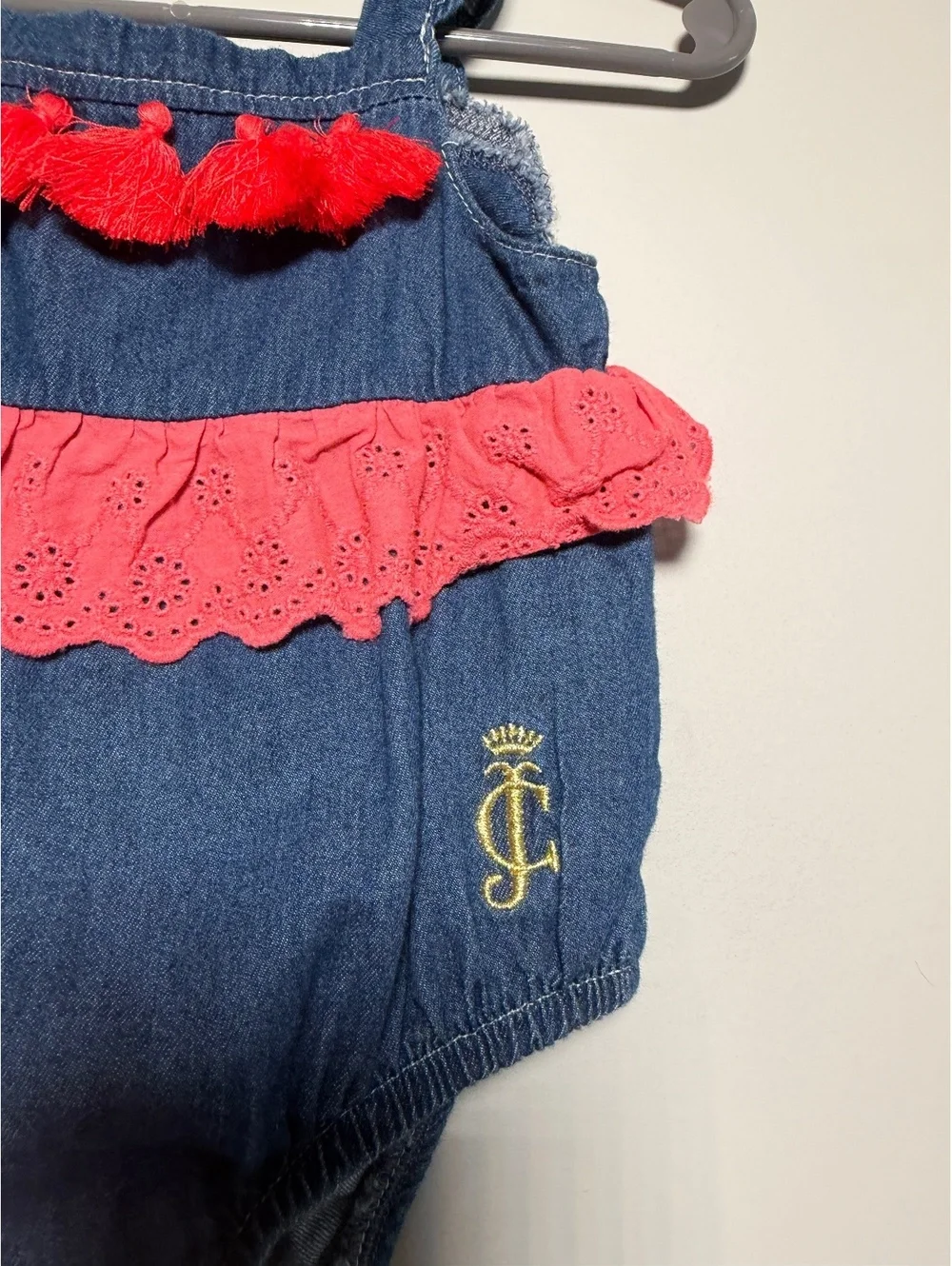 Y2K Denim Juicy Couture Baby Girl Outfit Size 3-6 Months